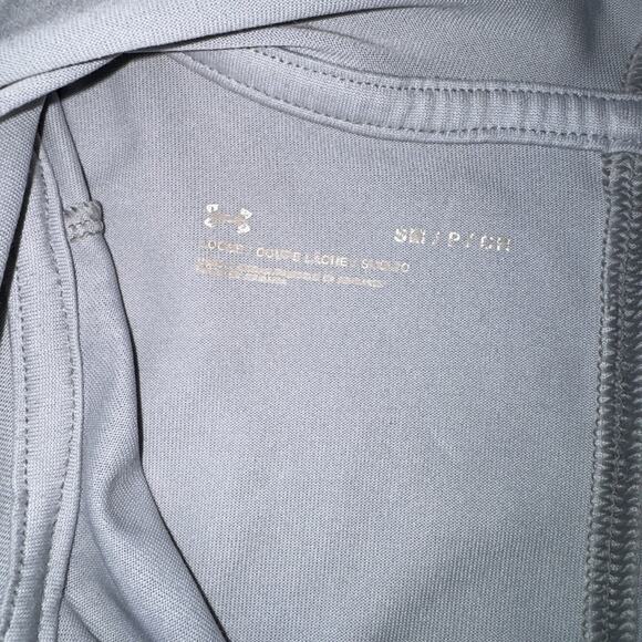 Under Armour Long Sleeve Shirt Womens Small Gray 1/4 Zip Hoodie Loose - Picture 4 of 7